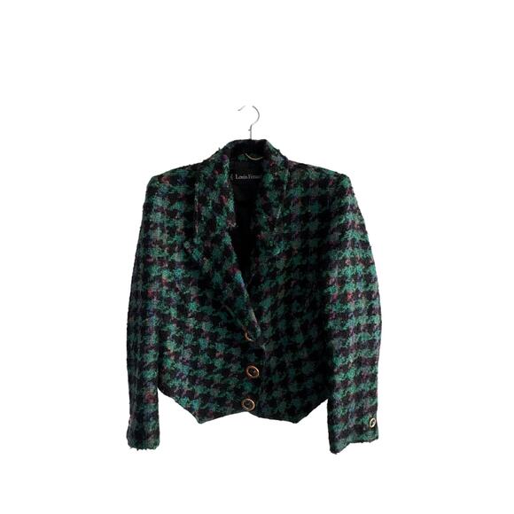 Vintage Louis Féraud Mohair Wool Jewel Button Jacket 14 - Picture 7 of 7